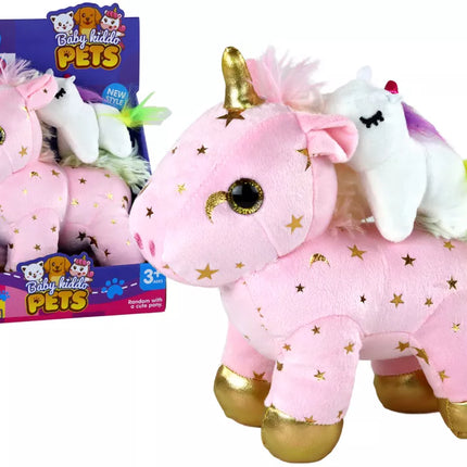 Vienaragio pliušinis miegantis gyvūnas Lopšinė rožinis su žvaigždžių rinkiniu