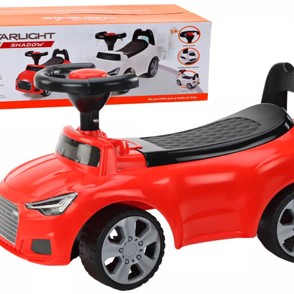 Vaikiška mašina su atlošu QX-3396, signalas, dėtuvė, raudona