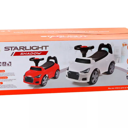 Vaikiška mašina su atlošu QX-3396, signalas, dėtuvė, raudona