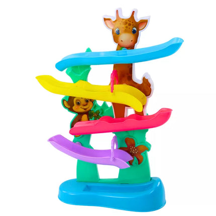 Kamuoliukų trasa Žirafa Beždžionė Garsai Spalvinga