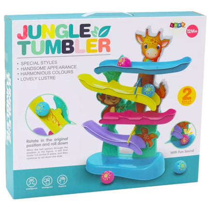 Kamuoliukų trasa Žirafa Beždžionė Garsai Spalvinga