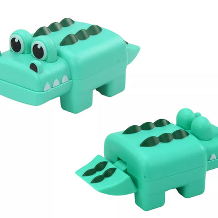 Žaislinis vonios krokodilas su užvedimo mechanizmu, žalias