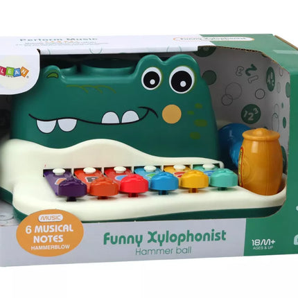 Skambučiai Pianinas Krokodilas Vargonai Plaktukai Kamuoliukai Edukacinis Instrumentas