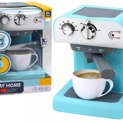 Žaislinis kavos aparatas, buitinė technika, vandens garai, turkio spalvos
