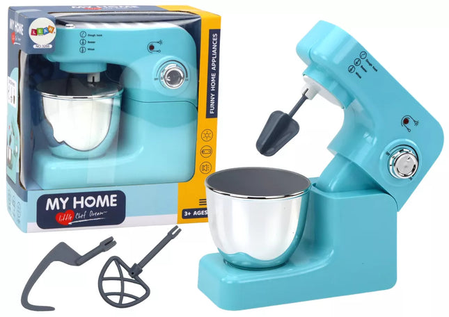 Žaislinis virtuvės kombainas su planetine sistema, 3 antgaliai, turkio spalvos