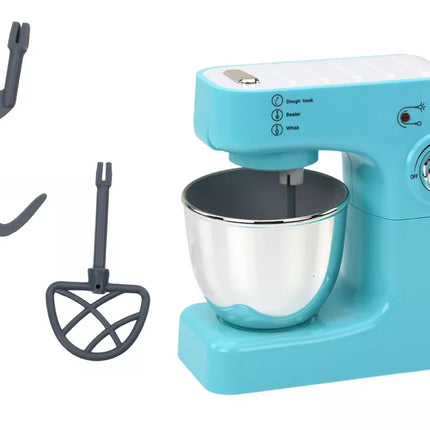 Žaislinis virtuvės kombainas su planetine sistema, 3 antgaliai, turkio spalvos