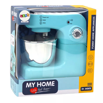 Žaislinis virtuvės kombainas su planetine sistema, 3 antgaliai, turkio spalvos