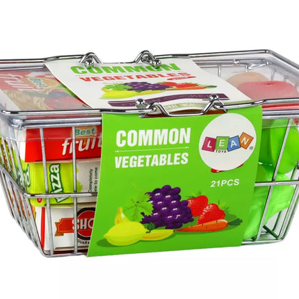 Pirkinių krepšelis daržovėms, vaisiams, bakalėjos prekėms, metalinis.