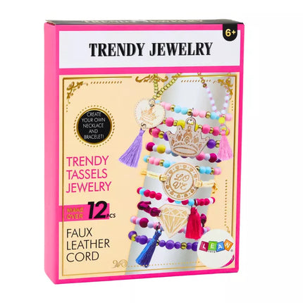 Apyrankių gamybos rinkinys, dėžutė su karoliukais ir pakabukais