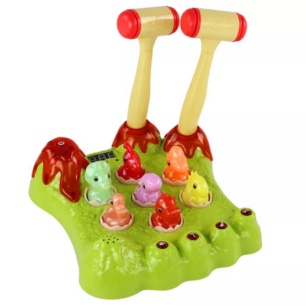 Wack-A-Mole žaidimas Dinozaurai Lenta Du plaktukai Žalios šviesos Garsai