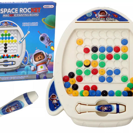 Magnetinė lenta „Space Rocket“ 7 dizainai Rašiklis