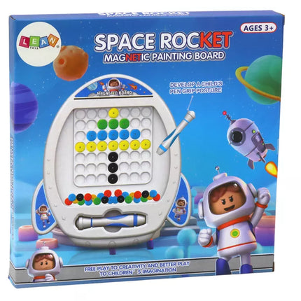 Magnetinė lenta „Space Rocket“ 7 dizainai Rašiklis