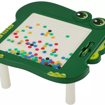 Dinozaurų edukacinė magnetinė lenta-stalas-dėlionė, žalia