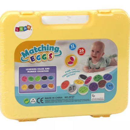 Edukaciniai kiaušiniai lagamine - dėlionė, mokanti spalvas ir skaičius