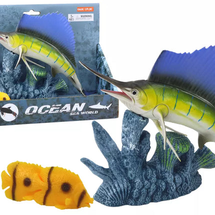 Figūrėlė Žuvis Kardžuvė Kardžuvė Koralinis rifas Žuvis