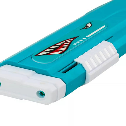 Didelis žalias vandens šautuvas „Ryklys“ su pompa, 57 cm