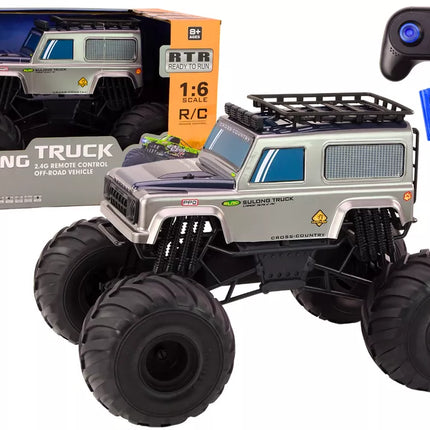 Didelis visureigis su nuotoliniu valdymu bekele 2.4G RC 1:6 pilkas