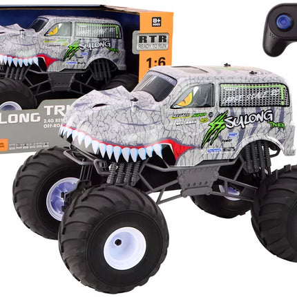 Didysis visureiginis nuotoliniu būdu valdomas automobilis 2.4G RC 1:6 Dinosaur