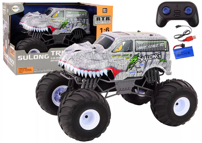 Didysis visureiginis nuotoliniu būdu valdomas automobilis 2.4G RC 1:6 Dinosaur