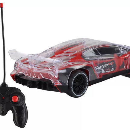 Nuotoliniu būdu valdomas RC sportinis automobilis 1:16 mastelis, raudonos šviesos