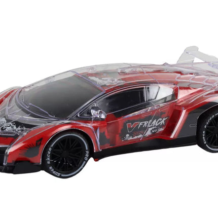 Nuotoliniu būdu valdomas RC sportinis automobilis 1:16 mastelis, raudonos šviesos