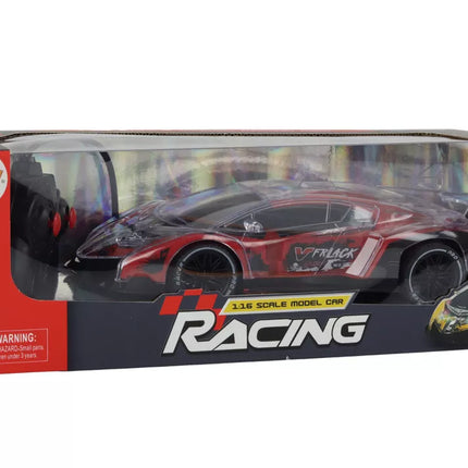 Nuotoliniu būdu valdomas RC sportinis automobilis 1:16 mastelis, raudonos šviesos