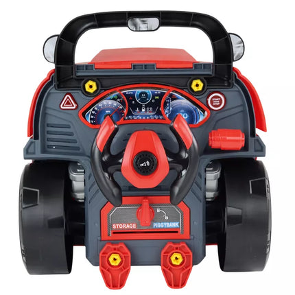 Dirbtuvių variklio sunkvežimio išmontavimo "pasidaryk pats" rinkinys, raudonas