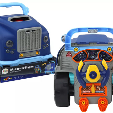 Dirbtuvių variklio sunkvežimio išardymo "pasidaryk pats" rinkinys, mėlynas