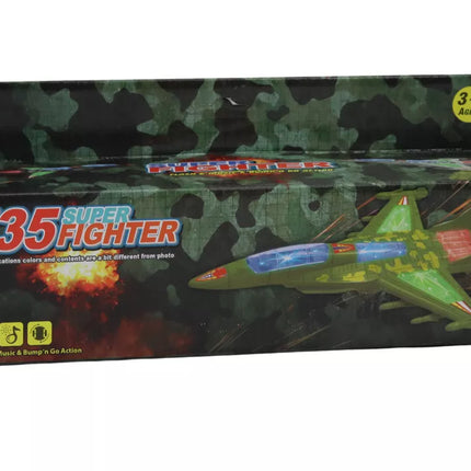 Karinis naikintuvas F35, vairavimo žibintai, garsai, pilka