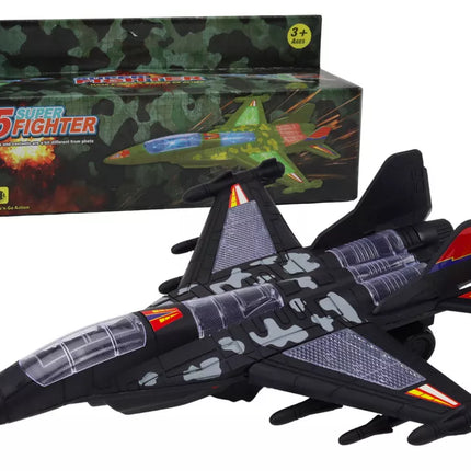 F35 karinis naikintuvas, vairavimo žibintai, garsai, juoda spalva