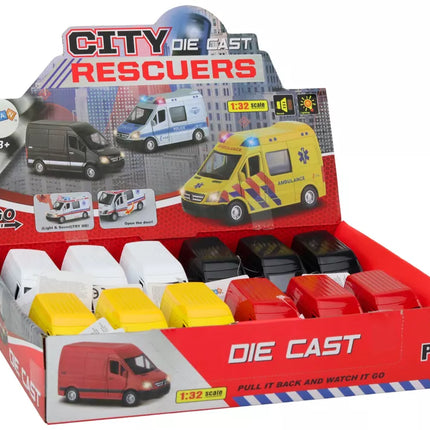 Pristatymo automobilis 1:32 Šviesos Garsai Raudonas Juodas Geltonas Baltas