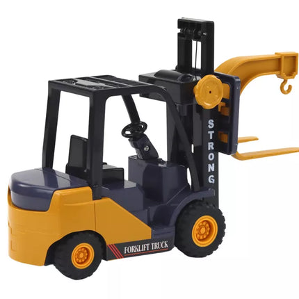 Šakinis krautuvas su reguliuojamu kabliu, frikcinė pavara, geltonas