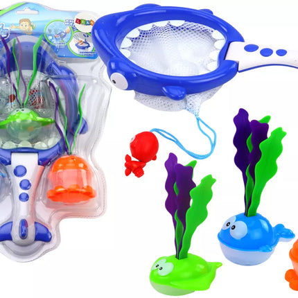 Žaislai voniai sietelis krepšelis 2in1 ryklys žuvis su dumbliais