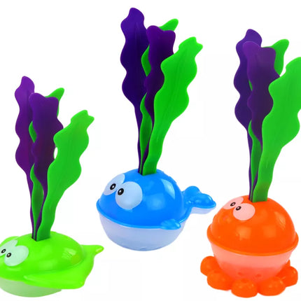 Žaislai voniai sietelis krepšelis 2in1 ryklys žuvis su dumbliais