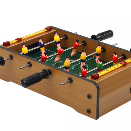 Miniatiūrinis medinis stalo futbolas, 36 cm x 21,5 cm x 9 cm