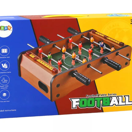 Miniatiūrinis medinis stalo futbolas, 36 cm x 21,5 cm x 9 cm