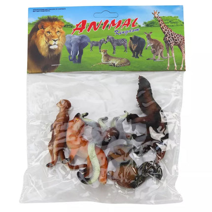 Gyvūnų figūrėlės, 5 vienetai: voverė, surikata, skruzdėda, lapė, lemūras