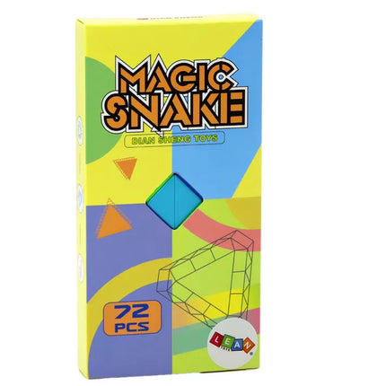 Konstruktorius Arkadinis Žaidimas Dėlionė Edukacinis Spalvingas Gyvatė 72 detalės.