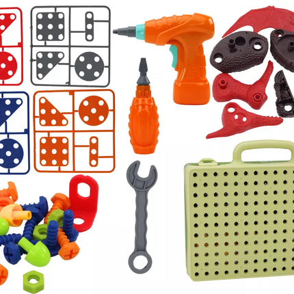 3D konstruktorius dėlionė "Pasidaryk pats" dinozaurai išardomas grąžtas