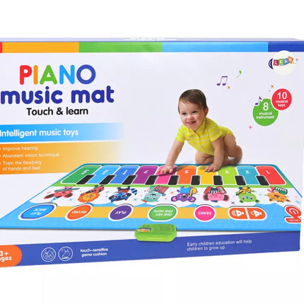 Interaktyvus edukacinis muzikinis kilimėlis šokiams, instrumentams, garsams