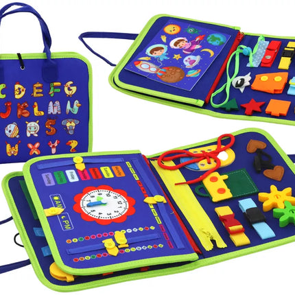 Veltinio lenta, sensorinė, manipuliacinė, edukacinė, mėlyna