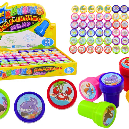 Dekoratyviniai antspaudai, 12 vandens gyvūnų raštų, 6 spalvos