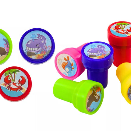 Dekoratyviniai antspaudai, 12 vandens gyvūnų raštų, 6 spalvos