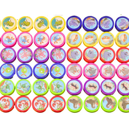 Dekoratyviniai antspaudai, 12 vandens gyvūnų raštų, 6 spalvos