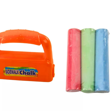 Kreidos su rankenėlėmis rinkinys, stora kreida šaligatviams, oranžinė, 3 vnt.