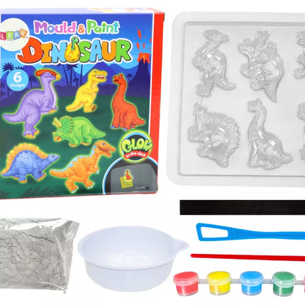 Kūrybiškas "pasidaryk pats" rinkinys gipsiniams magnetukams "Dinozaurai"