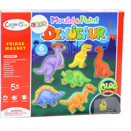 Kūrybiškas "pasidaryk pats" rinkinys gipsiniams magnetukams "Dinozaurai"