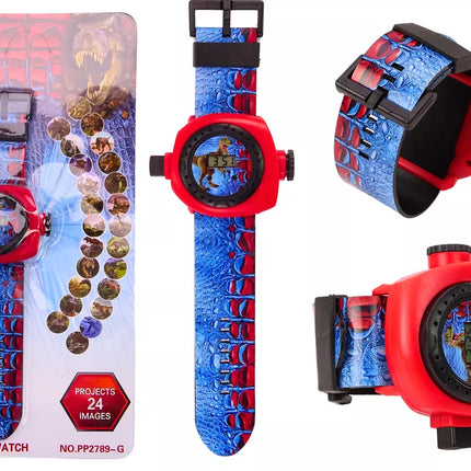 Elektroninis laikrodis su dinozaurų projektoriumi, 24 skaidrės