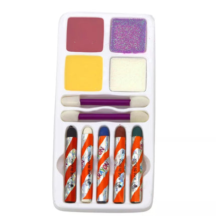 Veido piešimo rinkinys su blizgučiais, dažais ir kreidelėmis