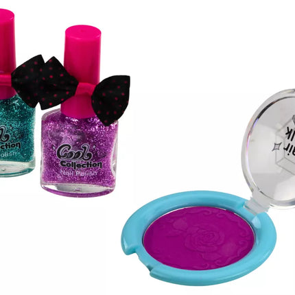 Grožio rinkinys makiažui, nagų stilizavimui, šešėliams ir lakams